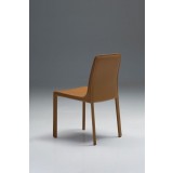 Fleur Dining Chair Caramel In Full Leather Wrap - Back Angle