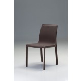 Fleur Dining Chair Mink In Full Leather Wrap