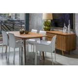 Fleur Dining Chair White In Full Leather Wrap - Lifestyle