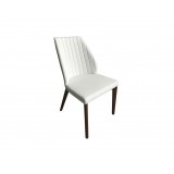  Totem Dining Chair White Leatherette with Ash Wood Set