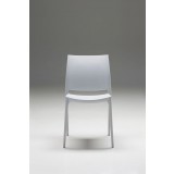 Vata Dining Chair Light Grey Polypropylene Dining Chair - Front