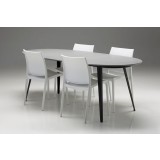 Vata Dining Chair Light Grey Polypropylene Dining Chair
