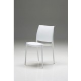 Vata Dining Chair White Polypropylene Dining Chair - Angle