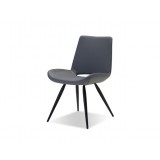 Willam Dining Chair Dark Grey Leatherette
