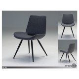 Willam Dining Chair Dark Grey Leatherette