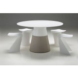 Yucatan Dining Chair White with Polished Stainless Steel Set of 2 - Lifestyle