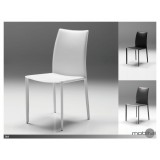Zak Dining Chair Black Full Leather Wrap