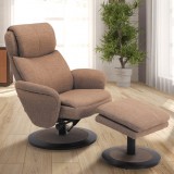 Comfort Chair Denmark Recliner and Ottoman in Taupe