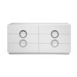 Eddy Dresser Double High Gloss White - Front