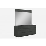 Malibu Dresser High Gloss Grey With 6 Self Close Drawers