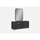 Los Angeles Dresser Large High Gloss Grey With Self Closing Runners