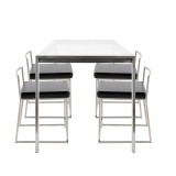 LumiSource Fuji Dining Set - Black - Side