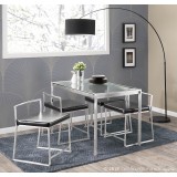 LumiSource Fuji Dining Set - Black - Lifestyle
