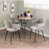 LumiSource Avery Round Dining Table - Lifestyle