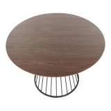 LumiSource Canary Dining Table - Black + Walnut
