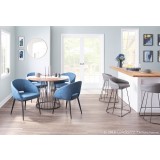 LumiSource Canary Dining Table - Black + Walnut - Lifestyle
