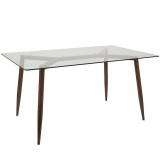 LumiSource Clara Dining Table - Brown - Perspective