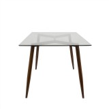 LumiSource Clara Dining Table - Brown - Side