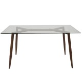 LumiSource Clara Dining Table - Brown - Rear / Front