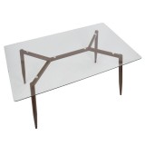 LumiSource Clara Dining Table - Brown - Top