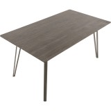 LumiSource Sedona Dining Table - DARK BROWN - Perspective