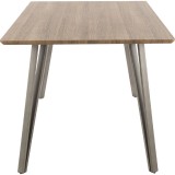LumiSource Sedona Dining Table - BROWN - Side
