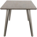 LumiSource Sedona Dining Table - DARK BROWN - Side