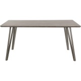 LumiSource Sedona Dining Table - DARK BROWN - Rear / Front