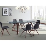 Whiteline Modern Living Delta Extendable Dining Table - Walnut