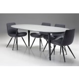 Tulum Dining Table Grey Epoxy - Lifestyle