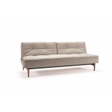 Splitback Dublexo Sofa in Mixed Dance Natural Fabric and Dark Wood