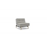 Splitback Dublexo Chair in Brass Legs and Begum Light Gray Fabric