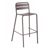 Stacking Barstool Powdered Coated Aluminum - Black/Earth