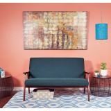 Davis Loveseat - Blue - Front