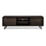 Alexa Tv Unit Oak Veneer With 3 Drawers In Wash Grey Oak Veneer - Front