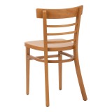 European Beechwood Wood Dining Chair - ECO-05S - Walnut - Back