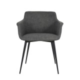 Ronda Arm Chair Grey-set Of Two - Front