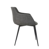 Ronda Arm Chair Grey-set Of Two - side