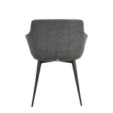 Ronda Arm Chair Grey-set Of Two - Back