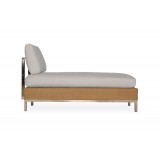 Elements Armless Chaise With Stainless Steel Back