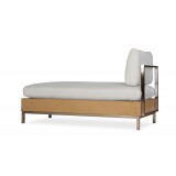 Elements Armless Chaise With Stainless Steel Back - Angled