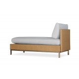 Elements Armless Chaise with Loom Back - Back Angled