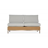 Elements Armless Settee With Loom Arms and Back