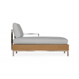 Elements Left Arm Chaise With Stainless Steel Arm And Back - Side