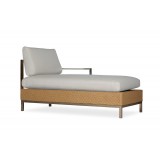 Elements Left Arm Chaise With Stainless Steel Arm And Back - Angle