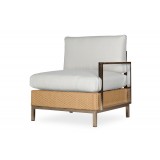 Elements Left Arm Lounge Chair with Stainless Arm and Back