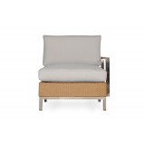 Elements Left Arm Lounge Chair with Stainless Arm and Back - Front