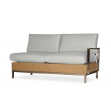 Elements Left Arm Settee With Stainless Arm and Back 