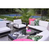 Elements Lounge Chair With Stainless Steel Arms and Back - Lifestyle 3