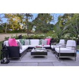Elements Lounge Chair With Stainless Steel Arms and Back - Lifestyle 3